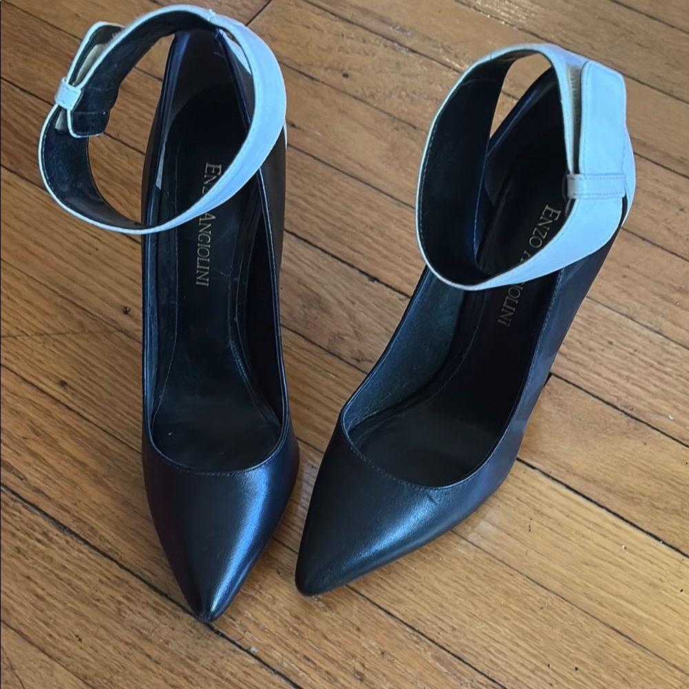 Enzo Angiolini Black and White Stiletto Heels